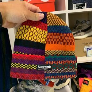 supreme multi pattern beanie
